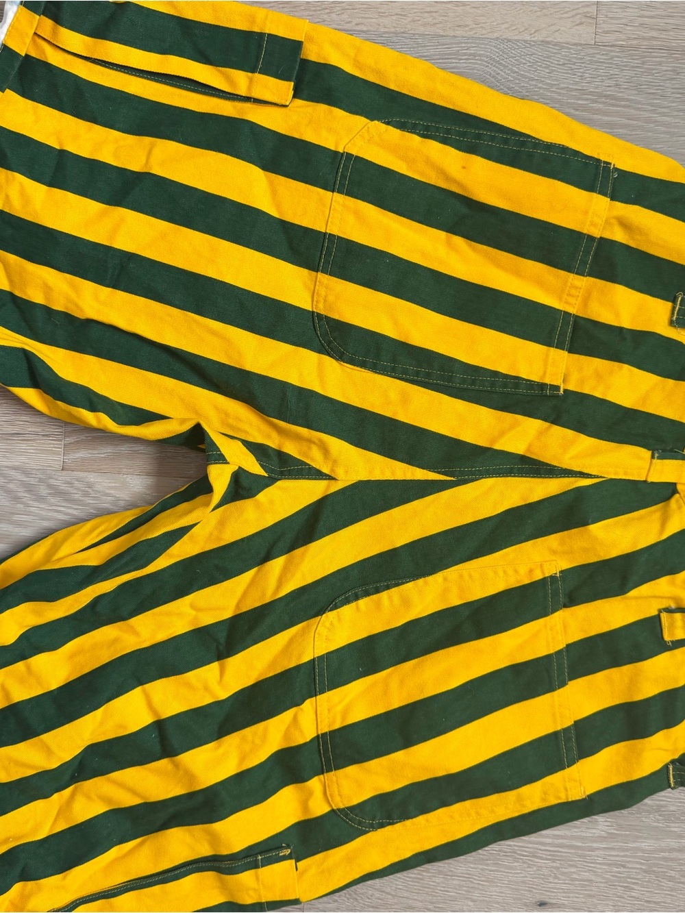 Women’s Striped Bermuda Shorts - Yellow & Green
